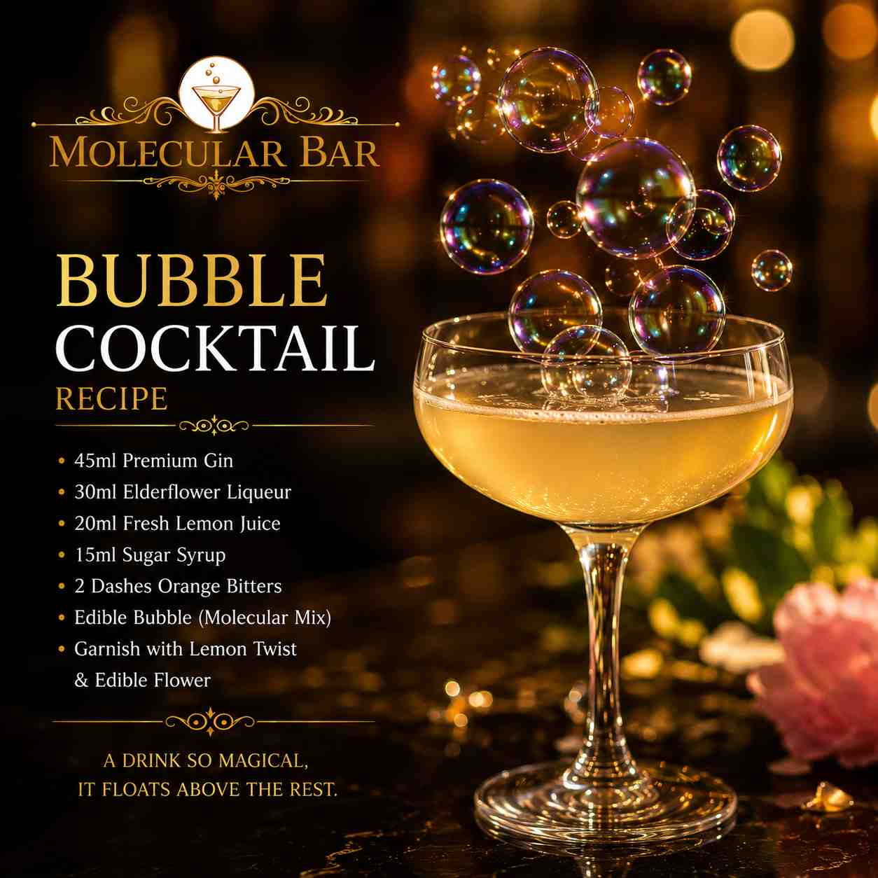bubble cocktail molecular delhi