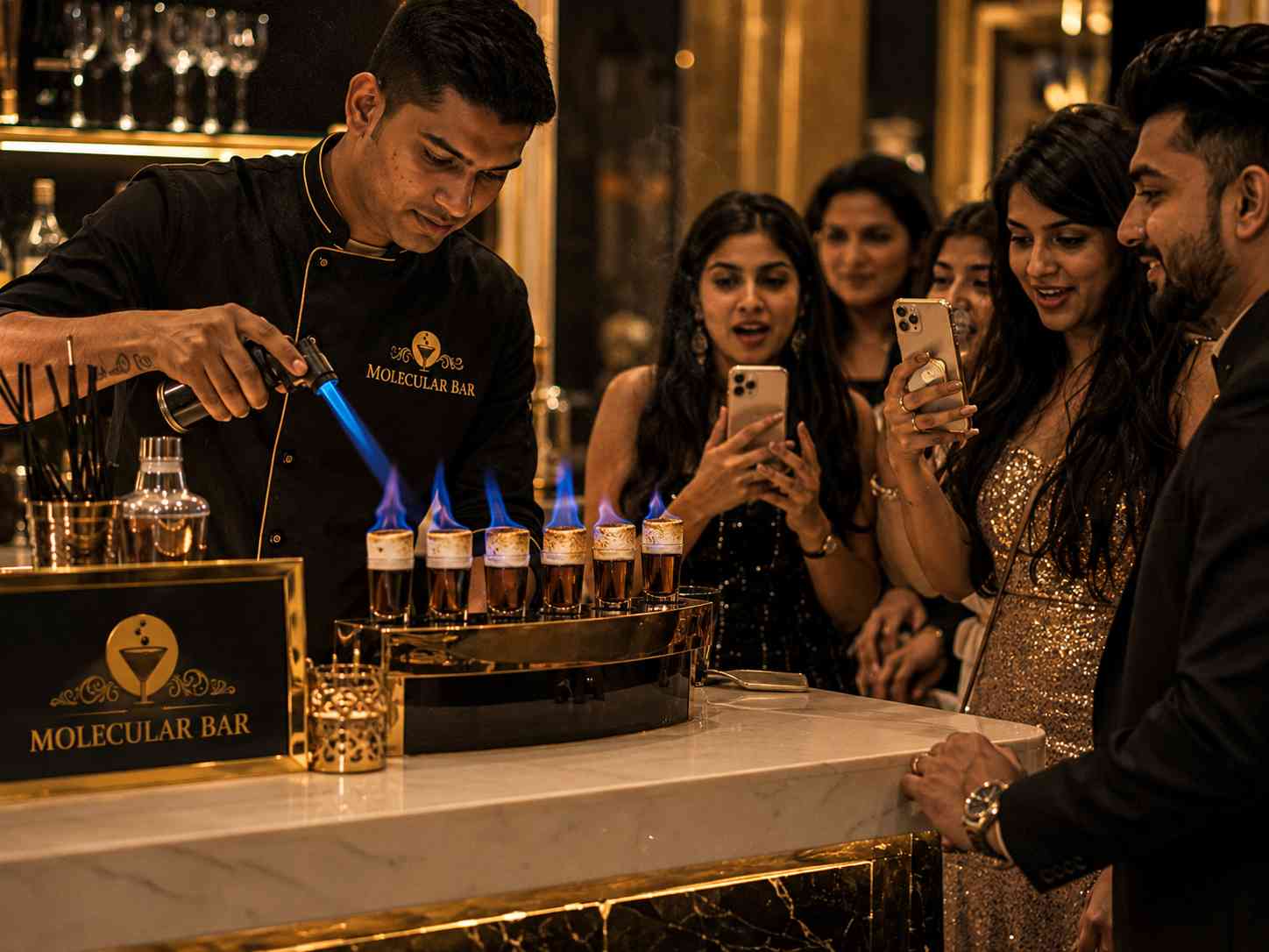 burning marshmallow shots