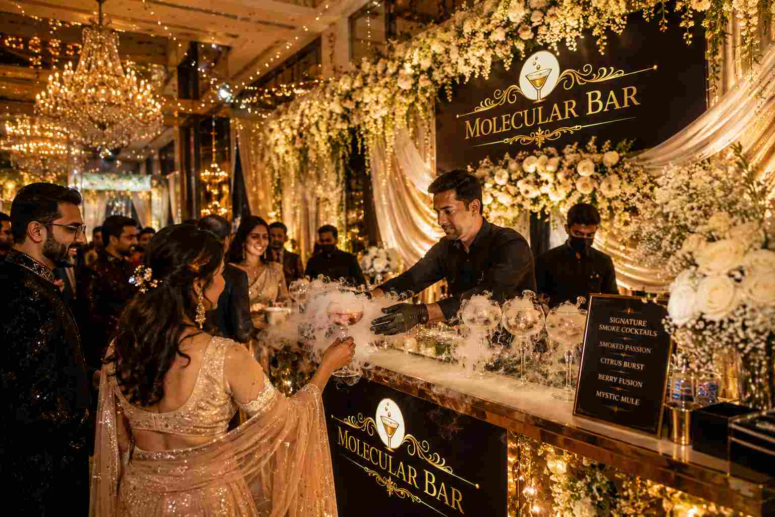 molecular bar setup at wedding delhi