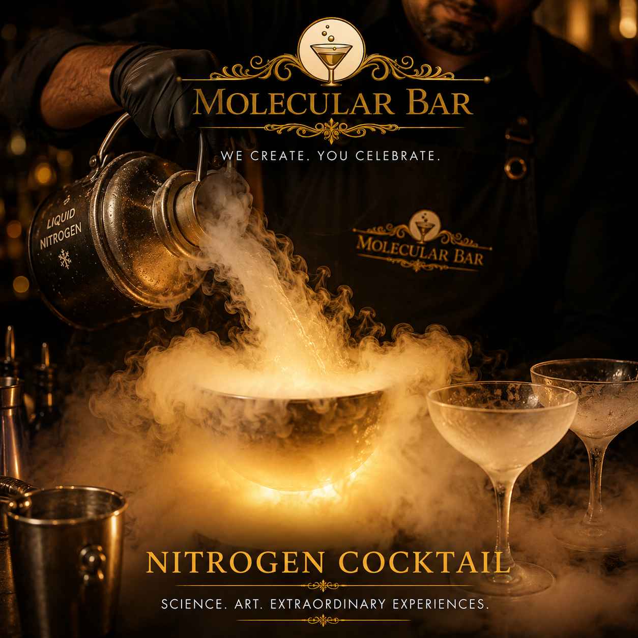 nitrogen cocktails delhi event