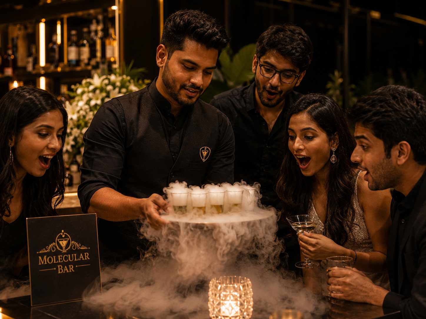 smoky drink shots